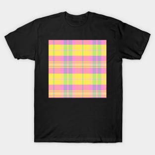 Summer Aesthetic Arable 1 Hand Drawn Textured Plaid Pattern T-Shirt